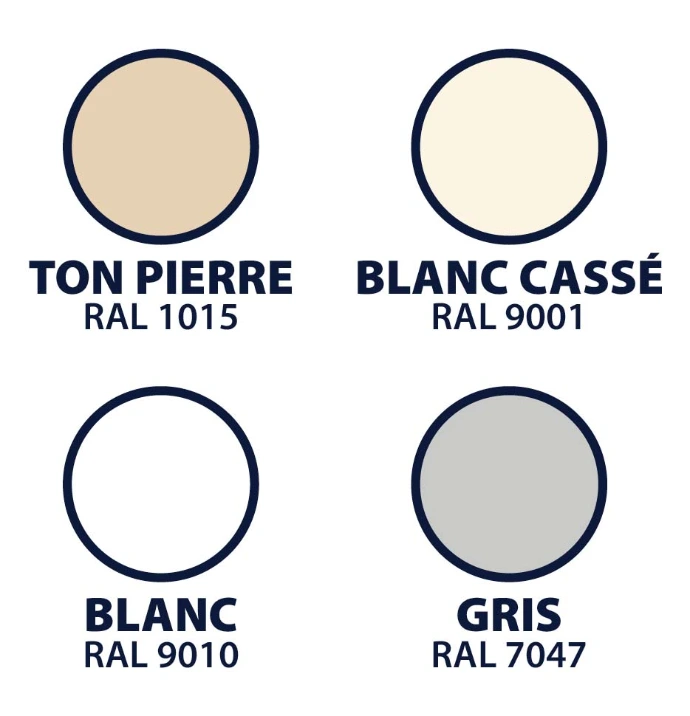 Teintes finition ITE ton pierre blanc cassé blanc gris RAL PROVELIAH