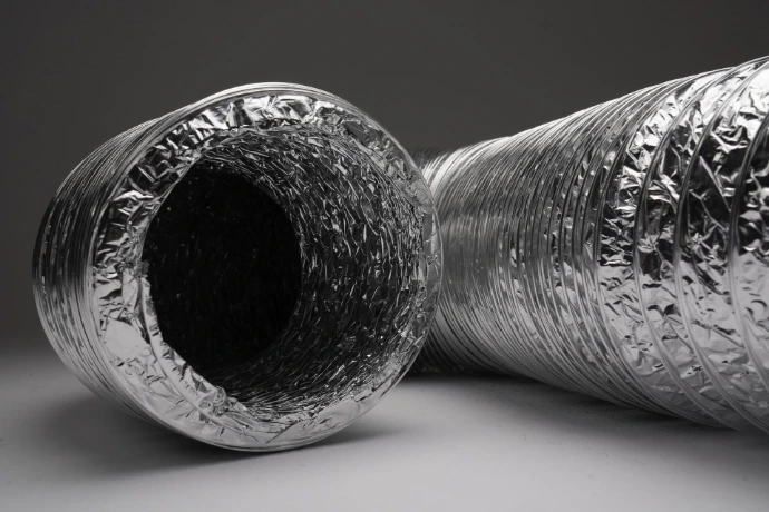 Gaine flexible de ventilation Alesbo M0 Fireproof non isolée, conduit aluminium polyester sur armature acier