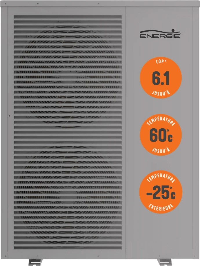 Pompe à chaleur air/eau inverter R32 : technologie DC inverter pour puissance modulée et performance saisonnière