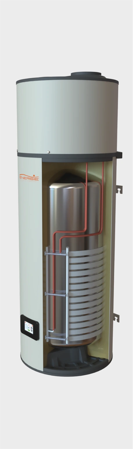Cuve inox sans anode et accès maintenance facilité sur pompe à chaleur ECS murale, Wi‑Fi et Modbus