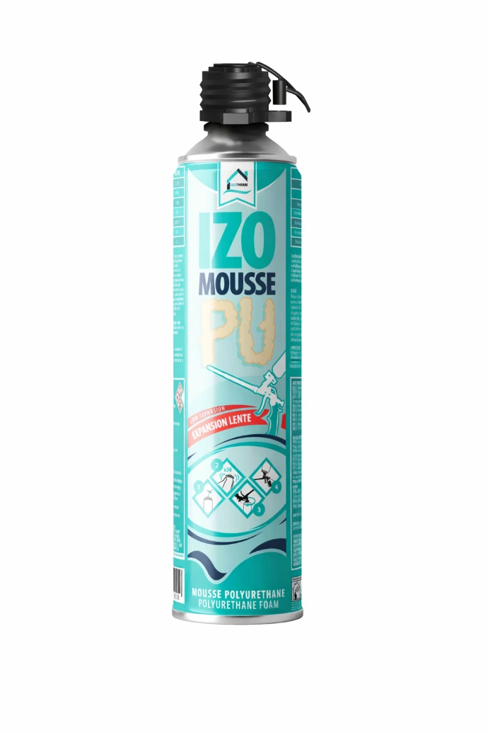 IZO MOUSSE PU mousse polyuréthane expansive 750 ml calfeutrement isolation ITE PROVELIAH