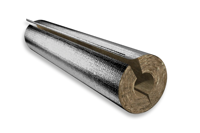Thermo‑teK PS Pro ALU : coquille laine de roche avec parement aluminium – PROVELIAH