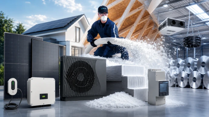 Gamme complète de matériaux pour la décarbonation et la rénovation énergétique