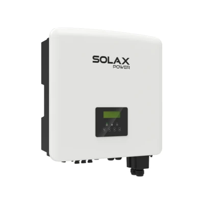 Onduleur hybride triphasé SolaX X3-HYBRID G4 présenté sur fond neutre