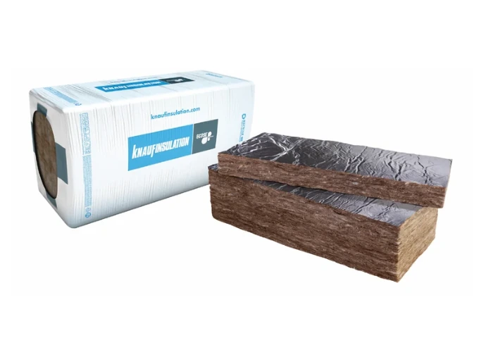 Panneaux SOUDALLE avec face aluminium et emballage Knauf Insulation pour l’isolation des planchers bas
