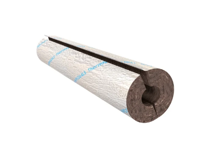 Coquille Thermo-teK PS Cld ALS en laine de roche avec aluminium et languette longitudinale pour réseaux froids