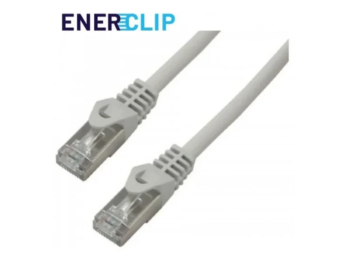 Deux connecteurs d’un cordon RJ12 Enerclip avec câbles gris