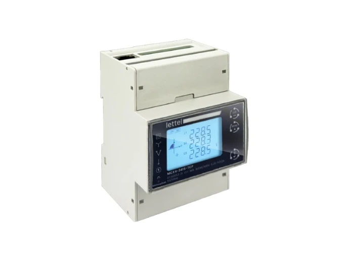 Compteur électrique LETTEL ENERPRO MCX4 avec afficheur en façade